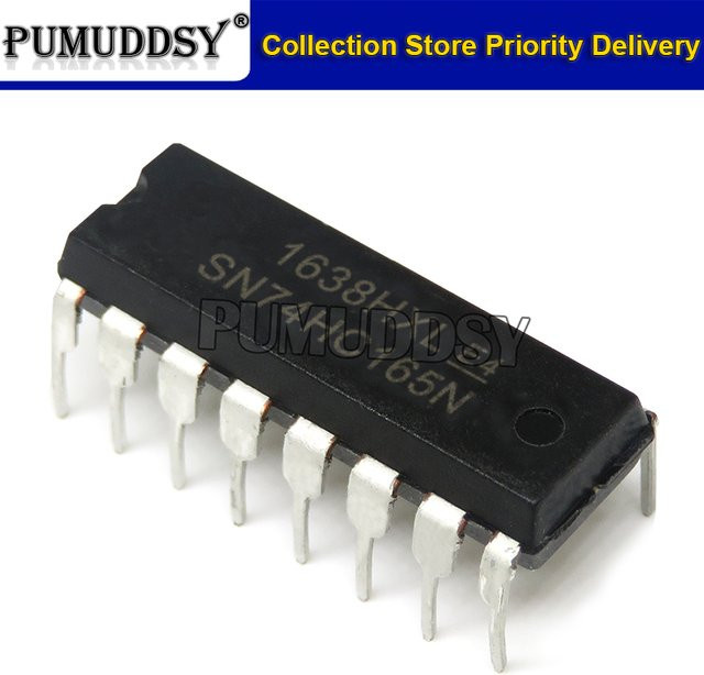 PUMUDDSY Set mit 10 integrierten Schaltkreisen SN74HC595, SN74HC02N, SN74HC08N, 74HC132, SN74HC32, 74HC86, 74HCT04, 74HC14, 74HCT00, 74HCT02 in DIP-14 Gehäuse, Farbe: Schwarz - Bild 1