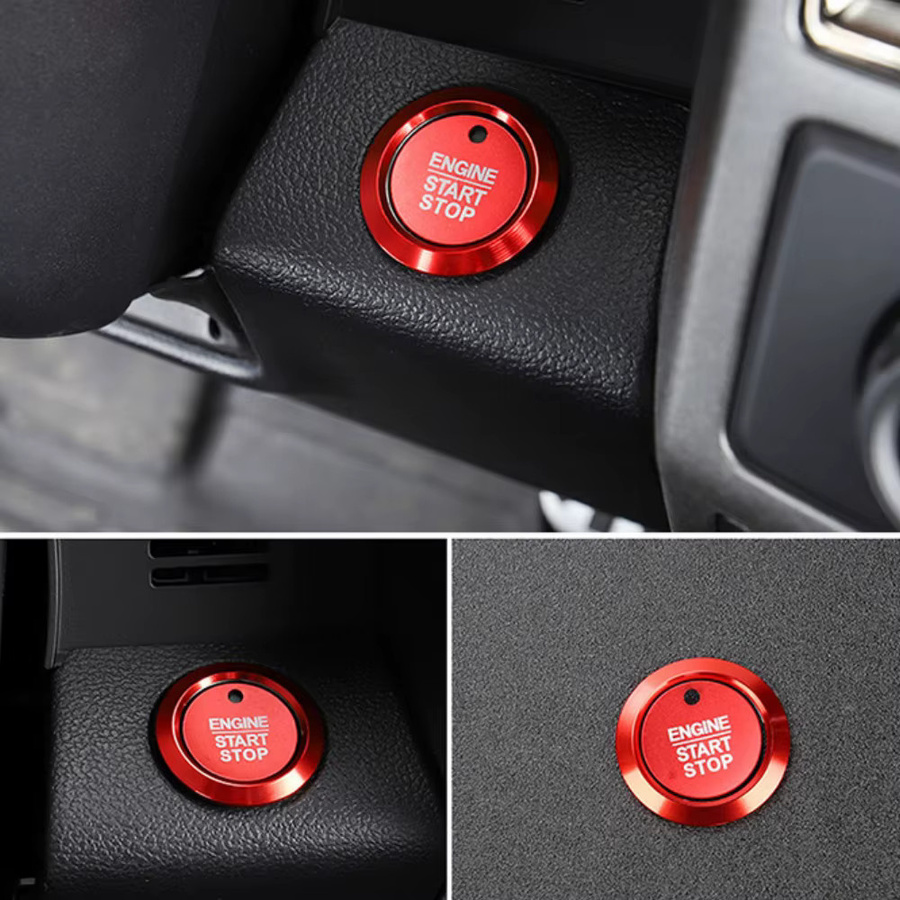 Start-Stopp-Knopf Abdeckung und Zündschlüssel-Druckknopfring für Ford F150, Kuga, Focus MK4 und Fiesta ST - Bild 2
