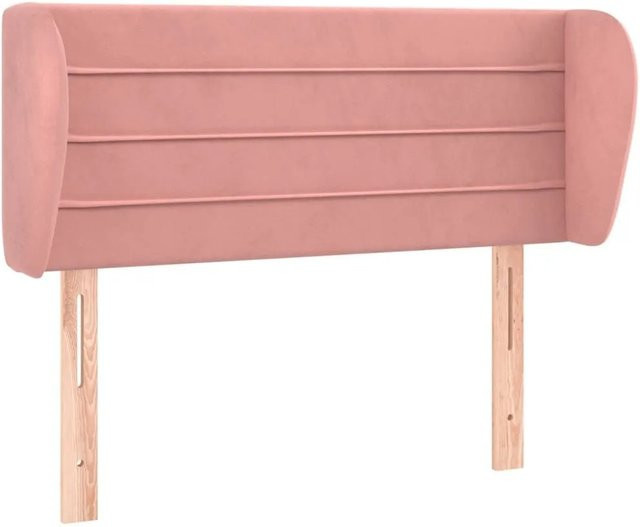 vidaXL Kopfteil mit Ohren in Rosa aus Samt, B/T/H: 83 x 23 x 78/88 cm - Bild 1