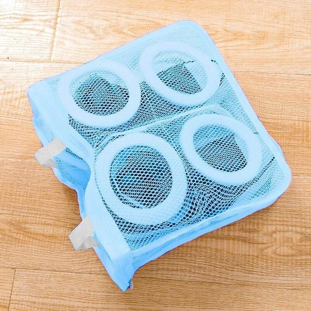 Love Home Garden Schuhbeutel für die Waschmaschine aus Netzgewebe, tragbarer Wäschesack zur Schuhaufbewahrung und zum Schutz, Blau - Bild 1