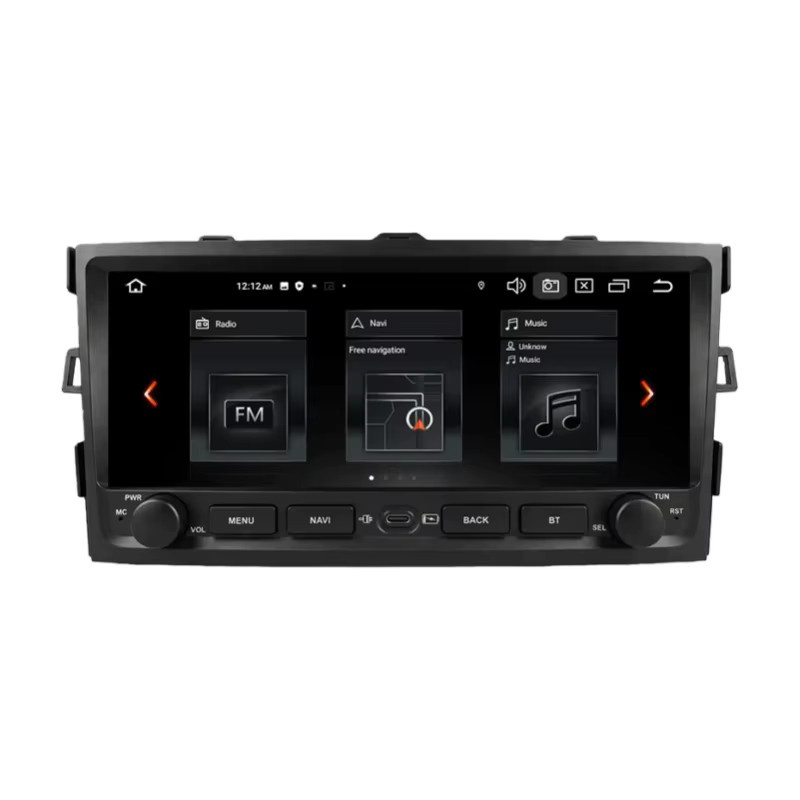 Naviunit Android 15 Autoradio mit 10,26 Zoll Bildschirm für Toyota Auris und Corolla 2006-2012, 8-Kern Wireless Carplay, Bluetooth und GPS, Schwarz - Bild 7