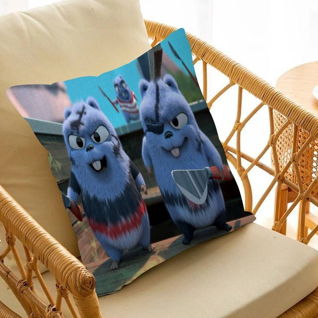 Kissenbezug G-Grizzly und L-Lemminge in Blau, B/B/B: 40 x 40 x 40 cm - Bild 1