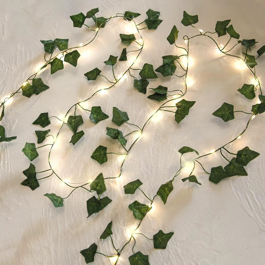 Topdii Batteriebetriebene grüne Lichterkette als Tischvorhang für Hochzeit, Weihnachten und Schlafzimmer - Bild 4