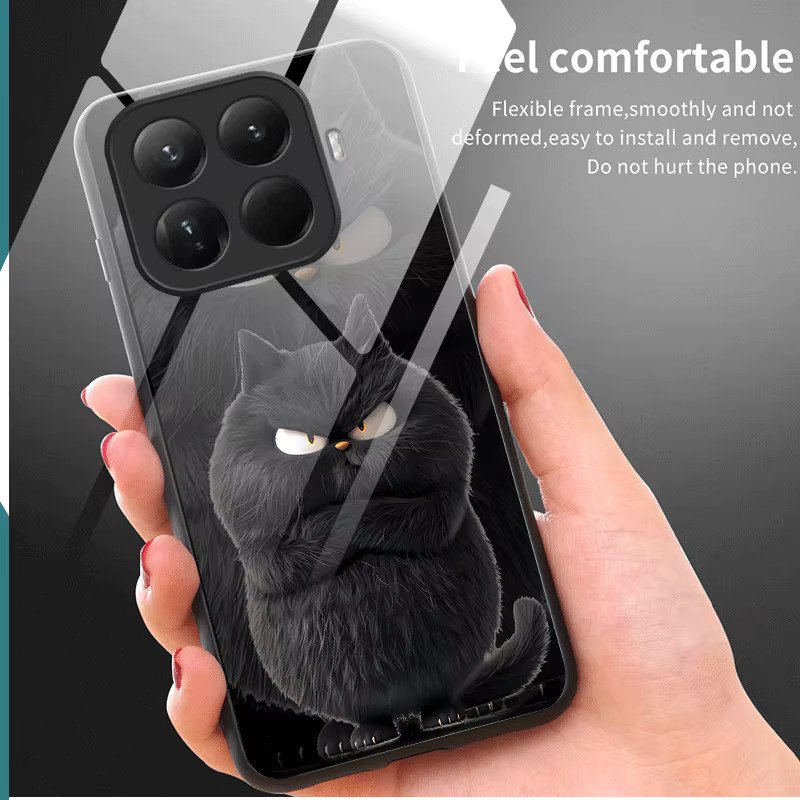 Fundas Hartglas-Schutzhülle mit Katzenmuster für Xiaomi 17T Pro und Mi 17 5G - Bild 2