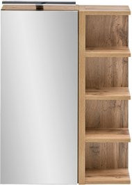 Schildmeyer LED-Spiegelschrank Matteo in Eiche Landhaus, Farbe Braun, B: 50,3 cm, H: 74,8 cm - Bild 1