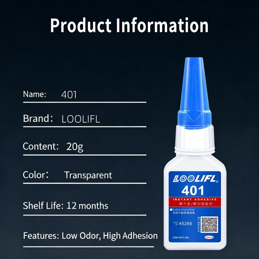 LOOLIFL Super Glue Gel transparent, Mehrzweckkleber für Kunststoff, Metall und Keramik, 20 g - Bild 4