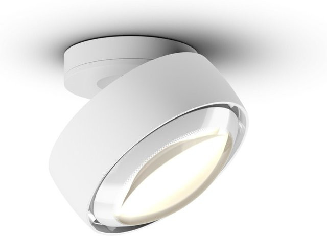 Occhio Più alto up VOLT LED-Deckenstrahler in Weiß matt mit glänzender Linse, dimmbar und verstellbar, warmweiß 3000K - Bild 1