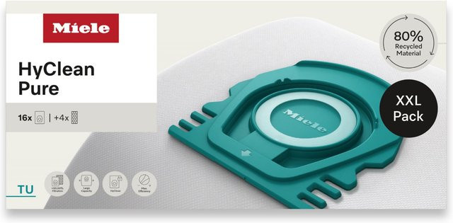 Miele TU XXL HyClean Pure Staubsaugerbeutel, 16 Stück, Turquoise - Bild 1