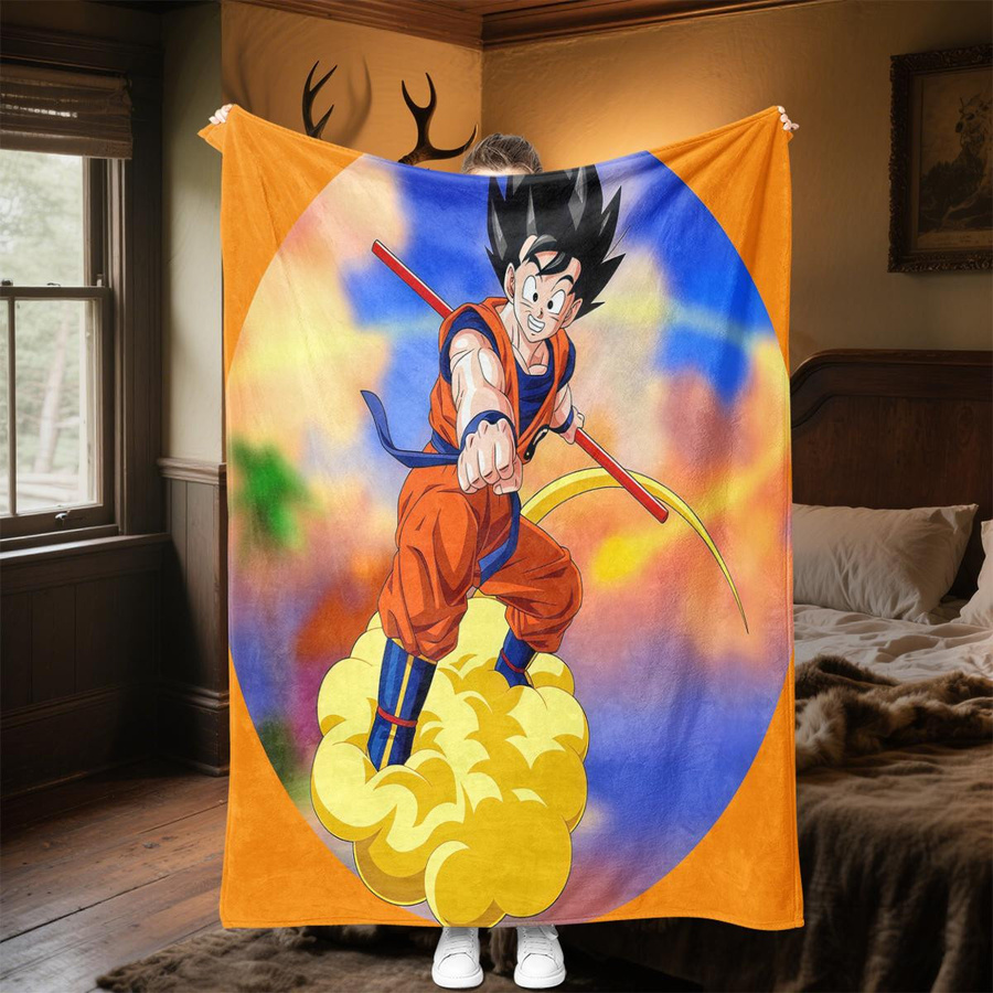 Son Goku Flanellndecke multicolor B/B: 80 cm, L: 120 cm - Bild 4