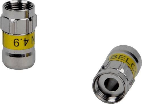 Cabelcon F-Stecker Kompression Wasserdicht 100 Stück Silber - Bild 1