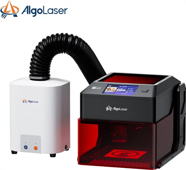 Algolaser Pixi Tragbarer Mini-Lasergravierer in Schwarz mit 3-Zoll-Smart-Screen für DIY-Projekte auf Holz, Glas und Aluminium - Bild 1