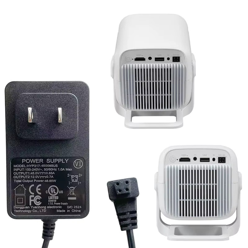 DITONG X3 Projektor Verlängertes Netzteil 45V DC Kabelverlängerung mit Barrel-Stecker in Schwarz für Magcubic HY310, HY310X und HY260 Projektoren - Bild 3