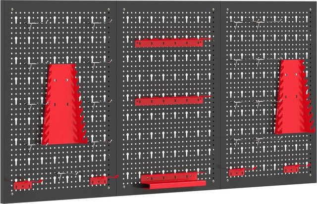HOMCOM Lagerregal aus Stahl mit Aufbewahrungsboxen in Schwarz und Rot, B/T/H: 40 x 40 x 28 cm - Bild 1