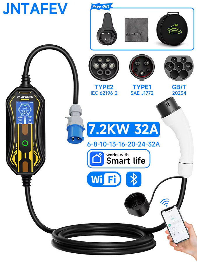 JNTAFEV EV-Ladegerät Typ 2 32 A 7,2 kW mit WIFI APP-Steuerung für Elektrofahrzeuge - Bild 7