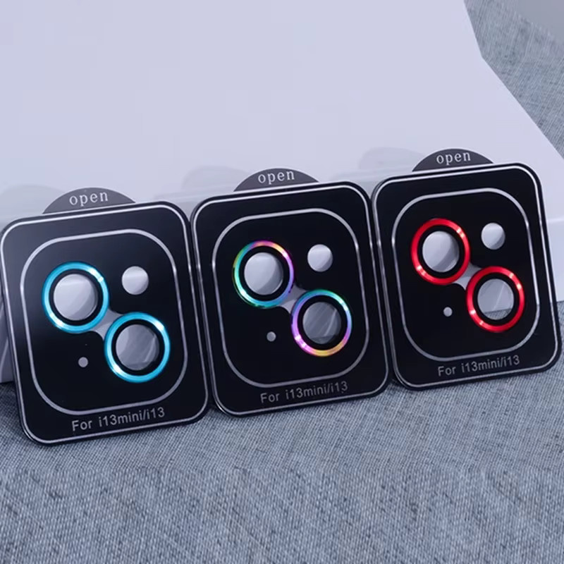2-3 Stück Kamera-Schutzglas für iPhone 15 Pro Max, 14 Pro Max, 13 Pro Max, 13 Mini und 15 Plus als Vollabdeckung in Schwarz oder Gold - Bild 2