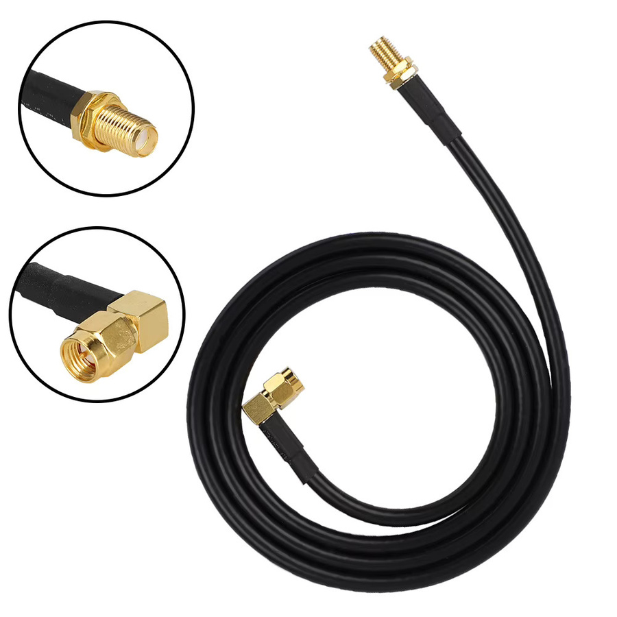 YOUTHINK SMA-Buchse auf SMA-Stecker Antennenadapter Koaxial-Verlängerungskabel in Schwarz für Baofeng UV-5R UV-82 UV-9R Plus Walkie-Talkie - Bild 3