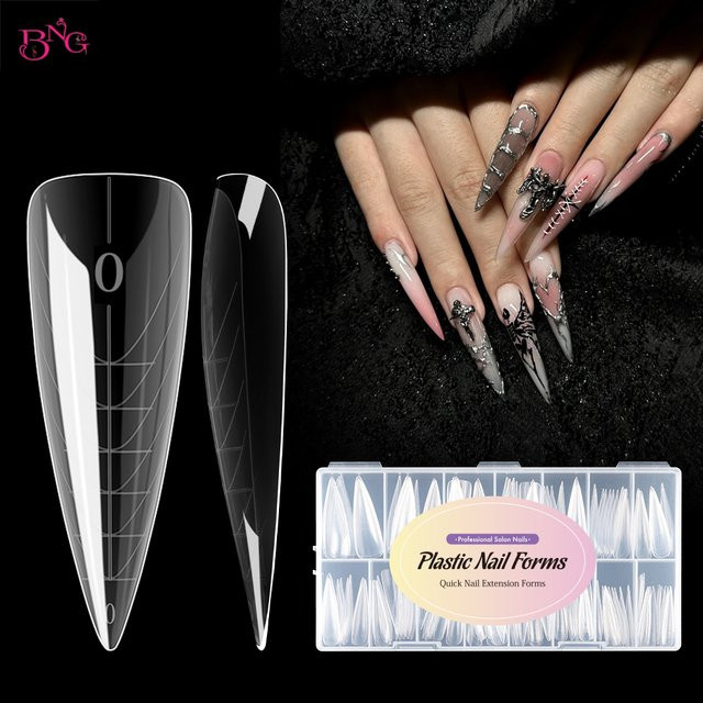 BNG Stiletto Nagel Dual-Formen, 150 Stück, Wiederverwendbar - Bild 1