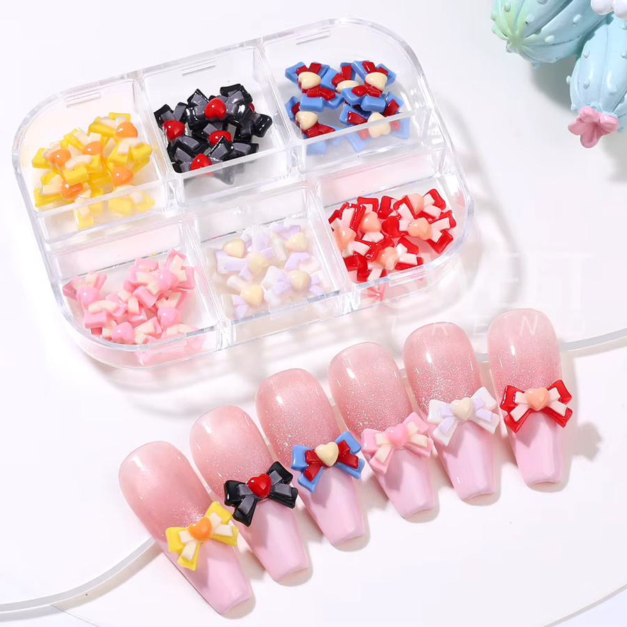 SWEET TREND Nail Art Charms, Schleifen-Nageldekoration, Glänzend - Bild 2