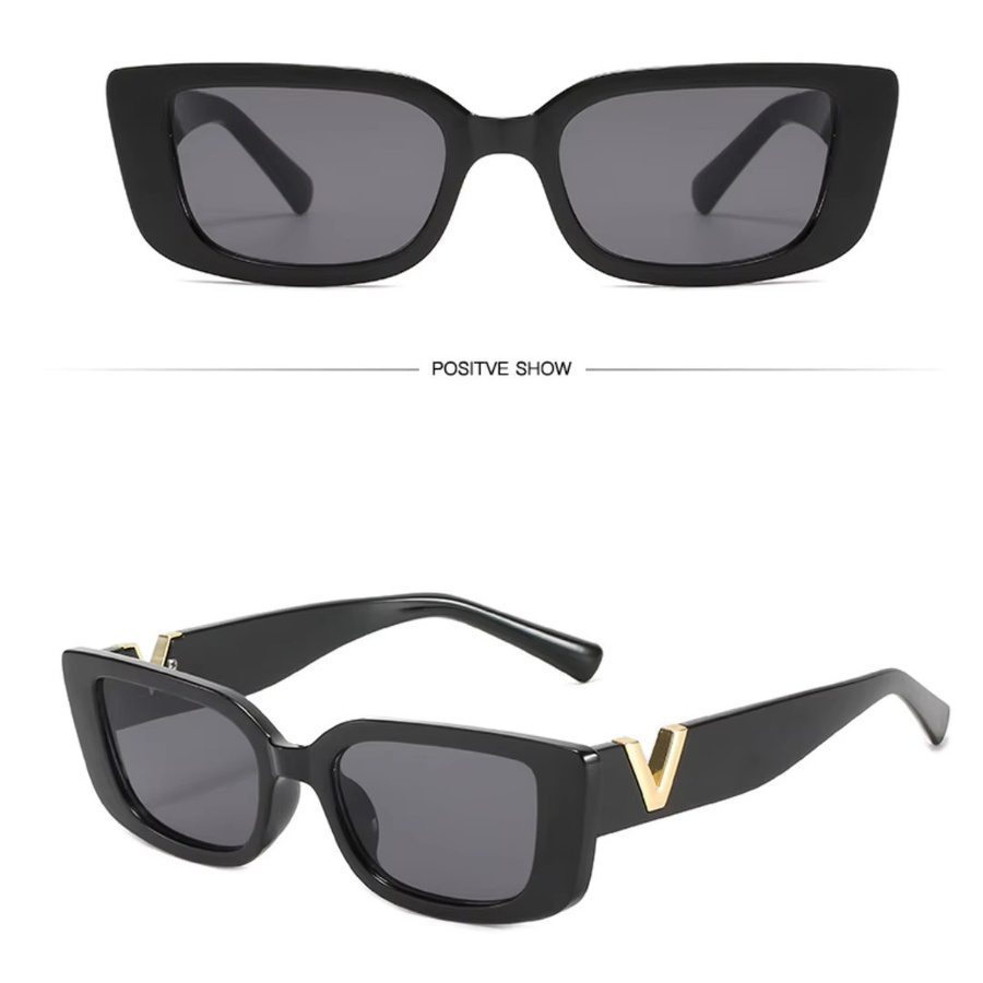 Sharif Sonnenbrille Cat Eye, Vollrand, Schwarz, Kunststoff, Damen - Bild 3