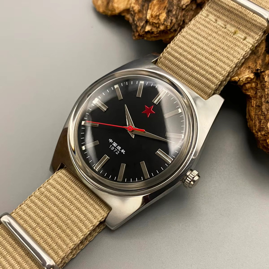 HEIMDALLR Armbanduhr, Handaufzug, 36 mm, Schwarz, Textil/NATO, Herren - Bild 2