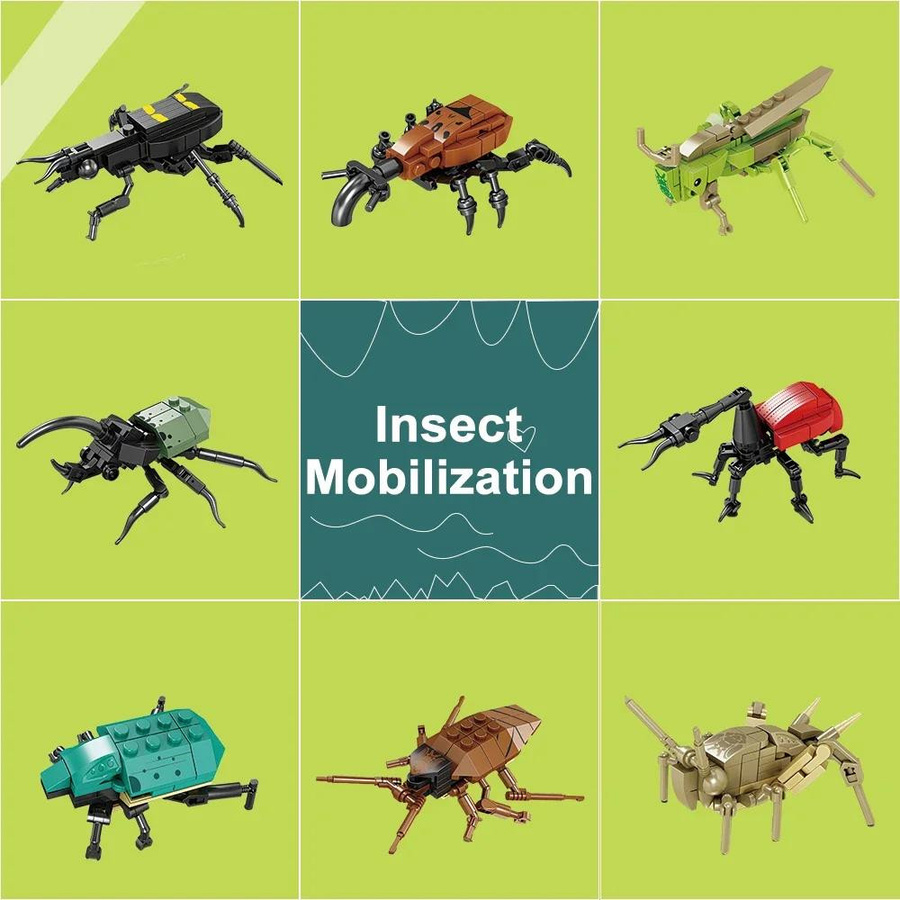 Linyi toy Insekten Heuschrecke Hirschkäfer Prachtkäfer Spielset - Bild 1