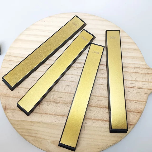 RSCHEF 4er Set Titanbeschichtete Diamant-Messerschärfer Winkel Schleifsteine in Gold - Bild 1