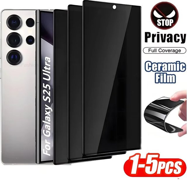 AKABEILA Matte Keramik-Displayschutzfolie mit Sichtschutz für Samsung Galaxy S24 S25 Ultra S23 S22 S21 FE Plus A17 A07 A26 A36 A55 A56 5G - Bild 1