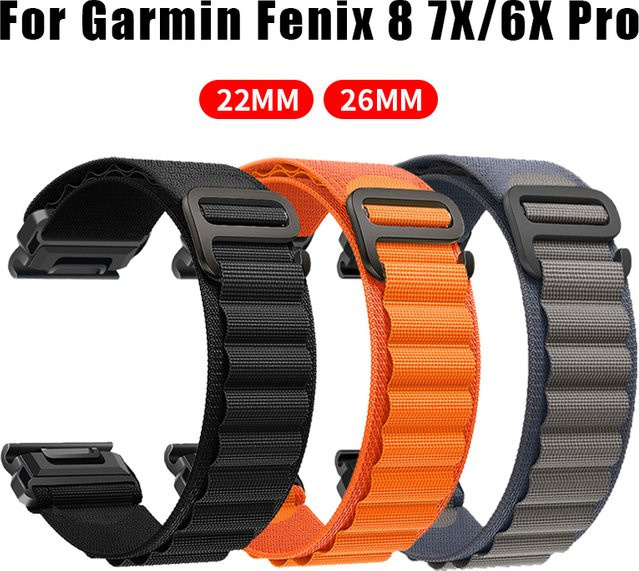 Garmin Uhrenarmband Nylon, Schwarz, Unisex - Bild 1