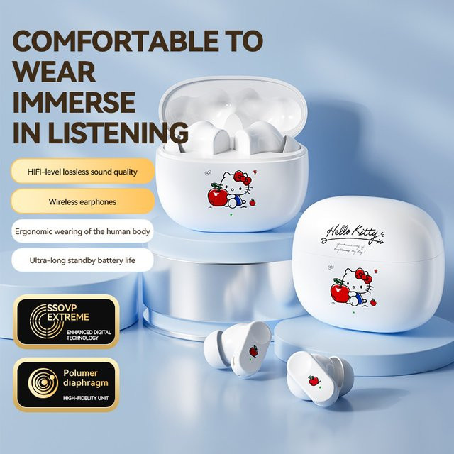 Sanrio Q1 TWS Kabellose In-Ear Ohrhörer mit Geräuschunterdrückung in Weiß - Bild 1