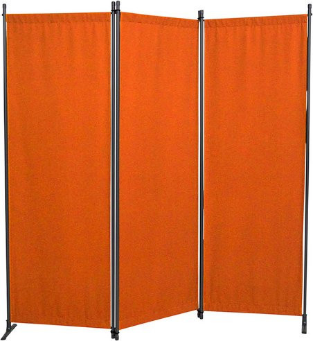 Sichtschutz Paravent von ANGERER FREIZEITMÖBEL aus Stahl und Polyethylen in Rot/Orange, H x B: 165 x 165 cm - Bild 1