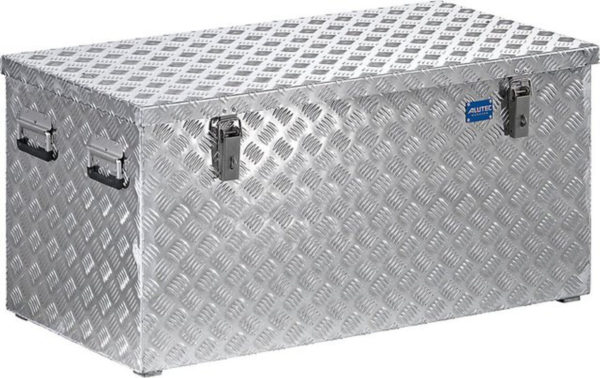 Alutec Transportkiste aus Aluminium-Riffelblech in Silber mit Gasdruckdämpfer, 250 l - Bild 3