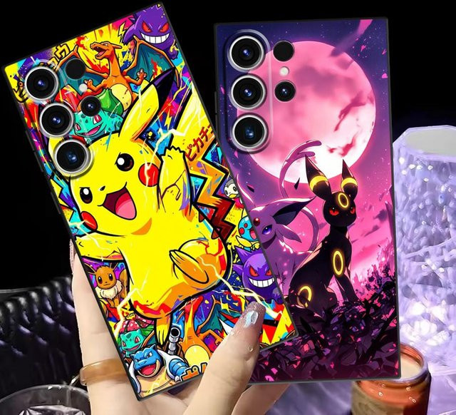 Handyhülle mit Anime Pokemon Design für Samsung Galaxy S26 S25 S24 S23 S22 S21 S20 S10 S9 S8 Note 20 Ultra Plus in Multicolour - Bild 1