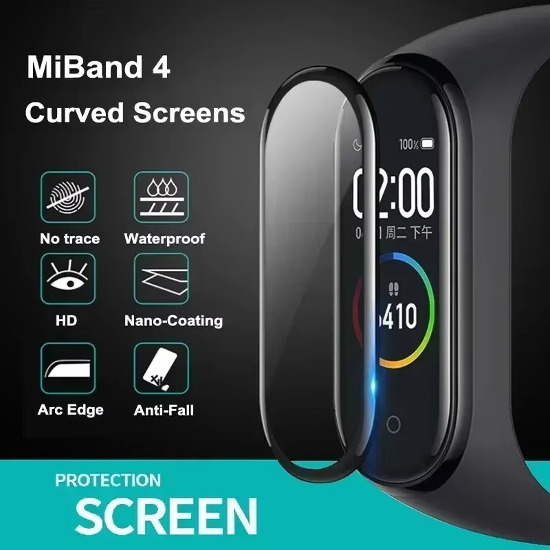 TINUORA 3D gebogener Displayschutz für Xiaomi Mi Band 4, 5, 6, 7, 8, transparente Schutzfolie für deine Smartwatch - Bild 2