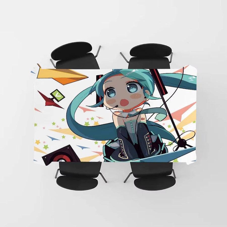 Kayoom Hatsune Miku Cartoon Tischdecke für Silvester und Partys, rechteckig, mehrfarbig - Bild 6