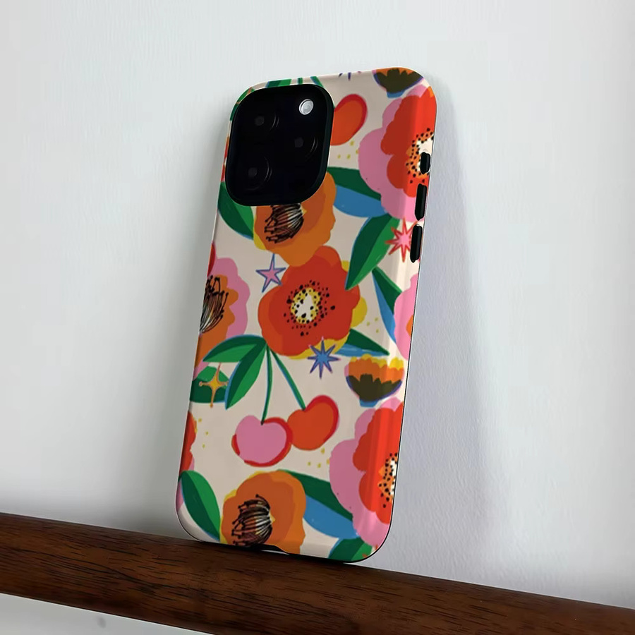 CaseLumi Matte Bumper MagSafe Schutzhülle für iPhone 17 16 15 14 13 Pro Max Plus Vivid Bloom Fiesta - Bild 3