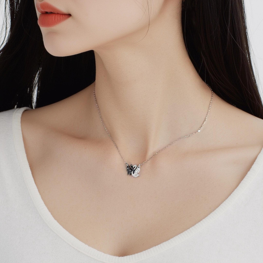 Swarovski Anhänger Halskette, Silber, Kristall, Unisex - Bild 2