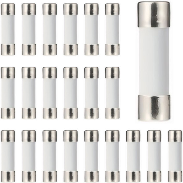 NEWPANCENX Keramikrohrsicherungen in Weiß, Fast-Blow und Slow-Blow, 250V, Maße: 5 x 20 mm und 6 x 30 mm - Bild 1