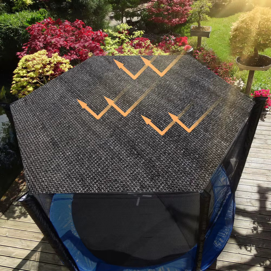 JOCESTYLE Trampolin-Sonnenschutzabdeckung in Schwarz mit Anti-UV-Schutz für Garten und Spielplatz - Bild 3