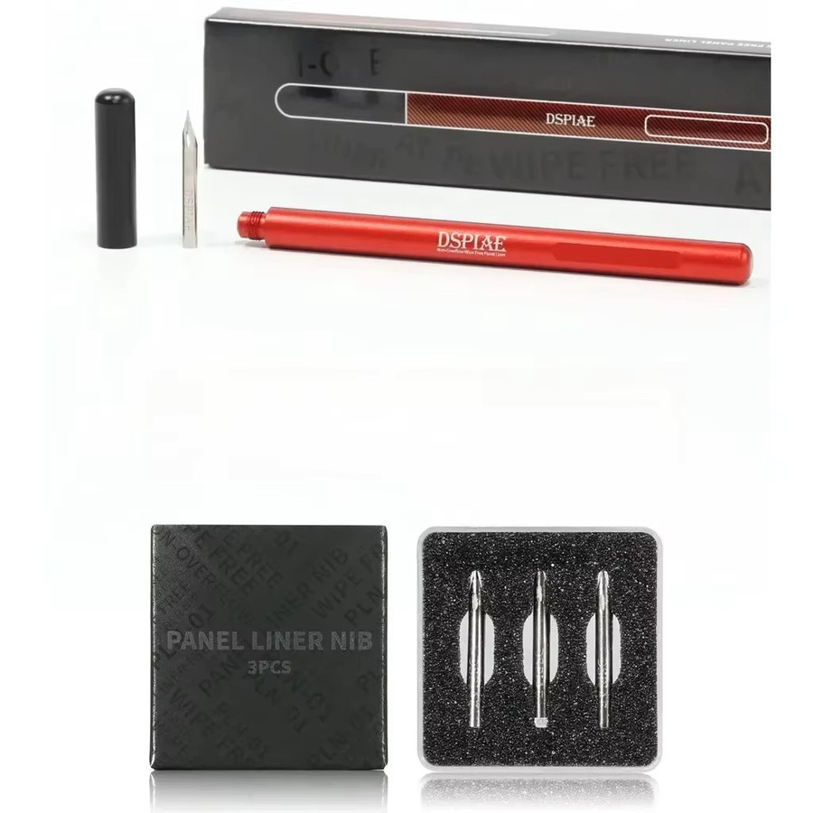 DSPIAE AT-PL Modell Seepage Line Pen Färbewerkzeug mit Edelstahlspitze und rutschfestem Metallgriff in Rot - Bild 5