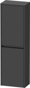 Duravit Halbhochschrank Ketho.2 in Graphit Grau mit 2 Türen und Glasfachböden, B/T/H: 40 x 24 x 132 cm - Bild 1