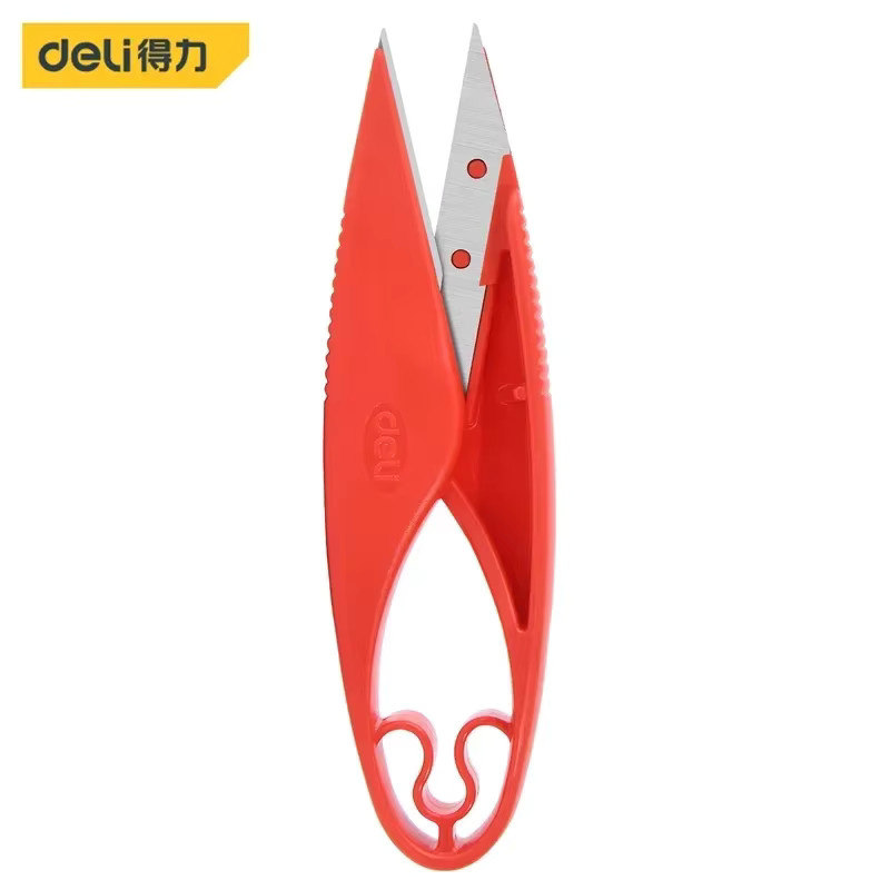 Deli Präzisions-Nähschere aus Edelstahl in Rot mit austauschbarer zweischneidiger Klinge, 11 cm - Bild 3