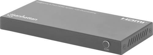 Manhattan 208369 HDMI-Splitter mit Status-LEDs, Ultra HD 3840 x 2160 Pixel, Schwarz - Bild 1