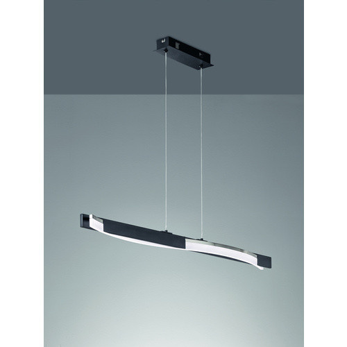 Fischer & Honsel Pendelleuchte Bridge aus Metall in Schwarz mit dimmbarer LED in Warmweiß (18 W) - Bild 2