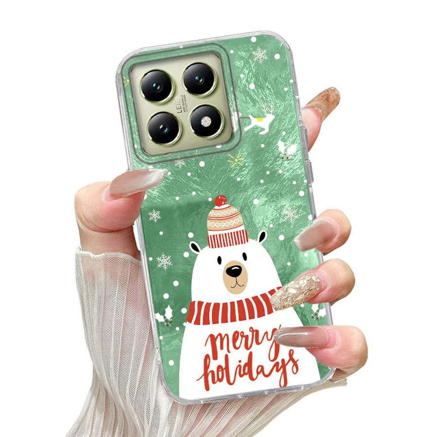 Handyhülle Frohe Weihnachten Santa Elch Vortex Textur für Xiaomi 13T 14T Pro 11 Lite NE Poco X5 X6 X7 M6 C65 C61 M5S Schutzhülle für Frauen - Bild 3