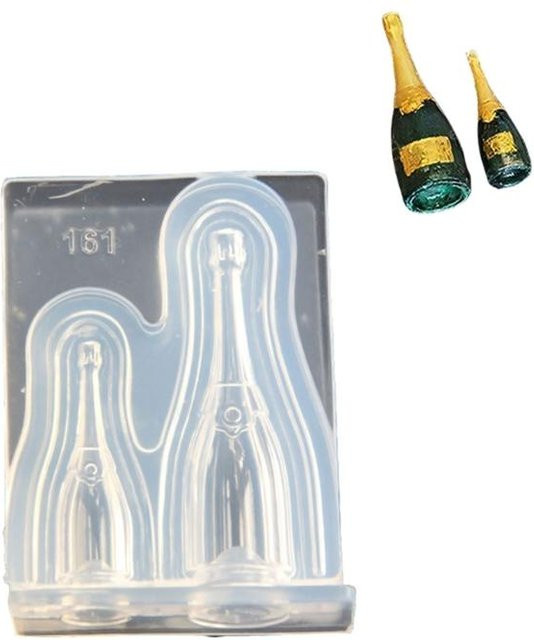 Vielseitige Silikonform für Weinflaschen zur Herstellung von Schmuck und Schreibtisch-Dekoration in Weiß - Bild 1