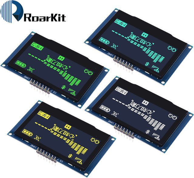 Sincere&Promise OLED LCD-Anzeige Modul SSD1309 mit 2,42 Zoll, 128x64 Auflösung, 4-polige serielle IIC I2C-Schnittstelle in Blau und Weiß für Arduino Uno R3 C51 - Bild 1