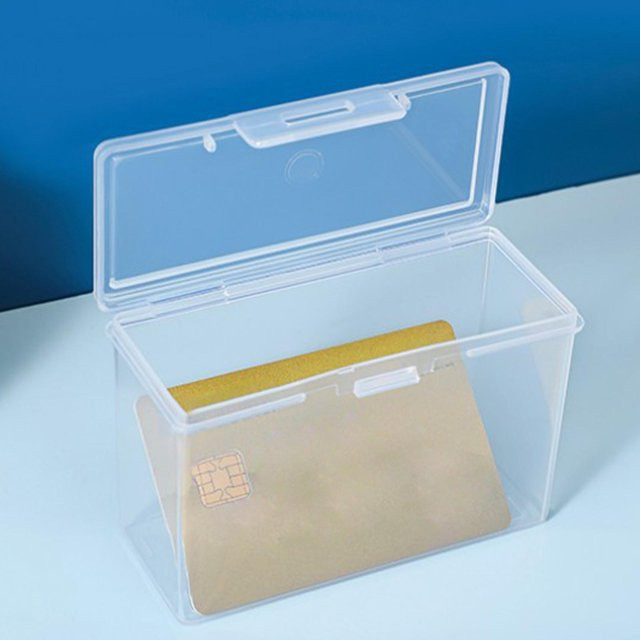 Transparente Kunststoff-Aufbewahrungsbox als Mehrzweck-Organizer für Spielkarten, Visitenkarten und Kreditkarten - Bild 1