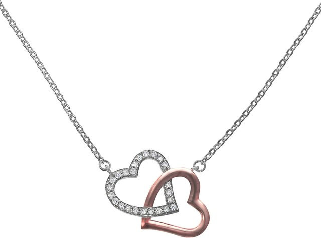 Zeeme Collier 925 Silber, Herz, Zirkonia, Unisex - Bild 1