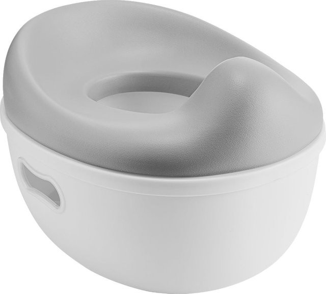 Kikkaboo 3 in 1 Trio Töpfchen mit Toilettensitz und Tritthocker, grau-weiß, rutschfest - Bild 1