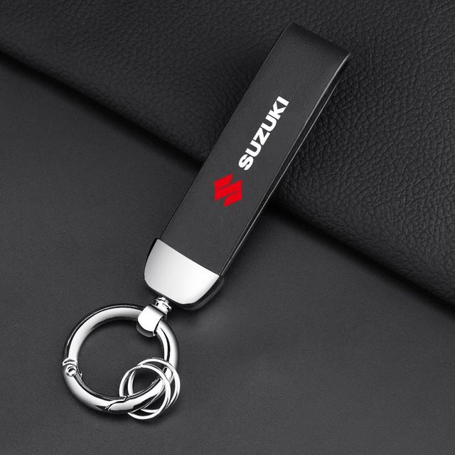 Schlüsselanhänger Suzuki, geflochtenes Seil, Schwarz, Unisex - Bild 1